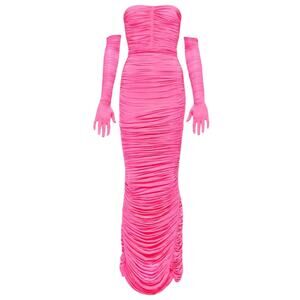 Alex Perry Ruched Pink Haynes Gown Size 10